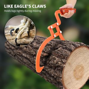 20 Inch Wood Handel 2 Claw Skidding Tongs Logging Tongs Log Lifting Tools for Lumberjack