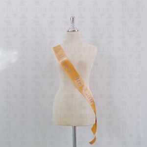 A102 สายสะพาย Happy birthday ผ้าซาติน อักษรกากเพชร