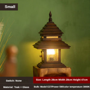 Wooden Pillar Light Garden Light Townhouse Villa Fenced Garden Garden Decoration Landscape Light Floor Lamp