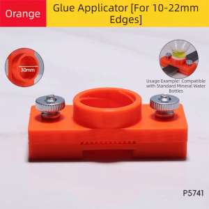 OKKFINE Woodworking Edge Banding Glue Applicator Multifunctional Orange Board Brush Glue Limiter Edge Sealing Tool Furniture Edge Banding Board