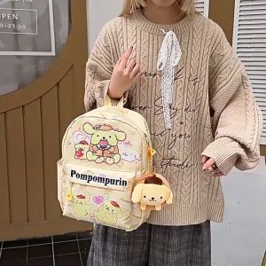 Sanrio Student Backpack Children Schoolbag Girl Kawaii Cartoon High-Capacity Zipper Bag New School