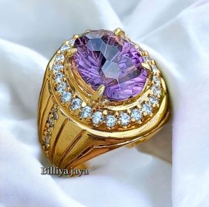 BATU CINCIN PERMATA KECUBUNG AMATHYST COSTUME MEWAH