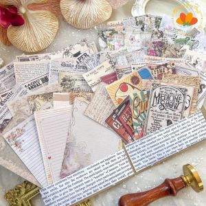 Bloomingyourdays 60pcs Journaling Jurnal Kit journal kit vintage deco diari DIY scrapbooking paper pack kertas dekorasi