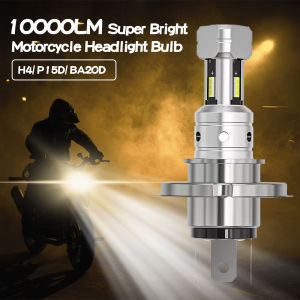 🏍️PENCL 10000LM Super Bright LED Headlight Bulb for Motorcycle Plug and Play White/Yellow High Light Low Beam Light Electric Bicycles Scooter Motorcycle Headlamp T19 P15D BA20D H4 Headlamp Canbus Waterproof【Ready Stocks】