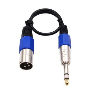 LAPBR 1/4" 6.35mm XLR Cable XLR Jack Male Female Plug 6.35mm Female Cable Durable 0.3m XLR To 6.35mm Cable Microphone Adapter