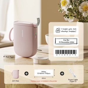 NIIMBOT D11H Bluetooth Label Maker Printer - Upgraded Portable Thermal Sticker Printer for Food Packaging Home Office