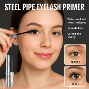Lash Flower Print Mascara 3D Volume Long-Lasting Curl Enhancing Waterproof Smudge-Proof Fiber Lash Primer Lightweight Formula