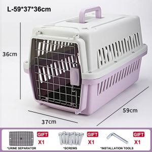 Portable M&L Size Cat Carrier Travel Cage Puppy Kuting Airline Approved Travel Crate shih tzu
