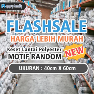 (HF) LOKAL Keset Lantai Polyester Premium Anti Slip - Serap Air UK 40x60CM HIGH QUALITY