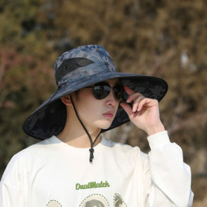 ใบใหญ่ ใช้ดีมาก หมวกกันแดด หมวกตกปลาปีกใหญ่ หมวกตกปลากันแสง UV หมวกผู้ชายฤดูร้อน