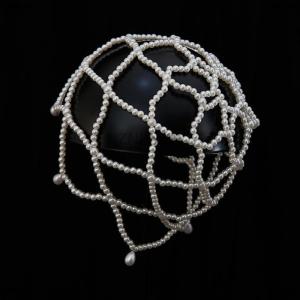 [COD] ZNPNXN Stylish s Weave Hat Retro Mesh Headdress Imitation Forehead Chain Headpiece Exquisite Bride Wedding Accessories
