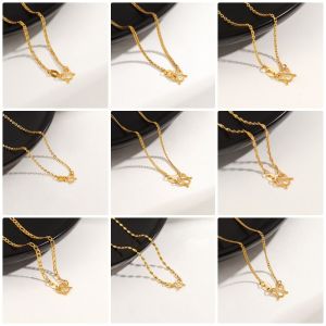 NEXTYOO 1Pcs Titanium Steel Chain Necklace 45cm Non-fading Womens Simple Necklace M-shaped Clavicle Chain