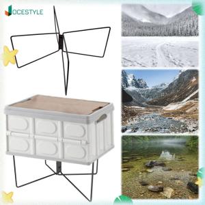 JOCESTYLE ขาตั้งกล่องพกพาอลูมิเนียมอัลลอยด์ - จัดระเบียบอุปกรณ์ทำอาหารสำหรับการตั้งแคมป์และการเดินป่า