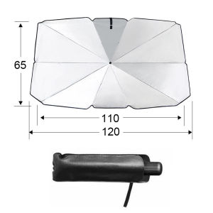 Universal Car Windshield Sun Shade Cover Car Parasol Car Sun Shade Umbrella Rays and Heat Sun Visor Protector Foldable Car Windshield Parasol UV 125cm 145cm 汽车遮阳罩