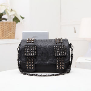 AE Womens Bag Bags Vintage chain wrist fashion European and American womens bag with rivets and skull design womens shoulder crossbody handbag