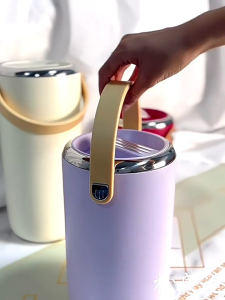 Thermal Insulated Lunch Container Nonrust Steel Multilayer Jar Vacuum Technology Leak proof Portable Design