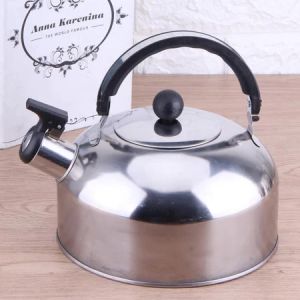 3L Whistling Tea Kettle Stainless Steel Flat Stove Top Teapot