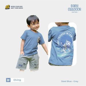 HOOFLA - BABY OUTDOOR Setelan Kaos Celana Pendek Anak