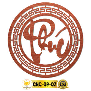 Tấm Ốp Tường Bàn Thờ Cắt CNC Họa Tiết Chữ Phúc CHÂN THIỆN MỸ Trang Trí Ban Thờ Gia Tiên Treo Tượng Phật CNC-OP-07