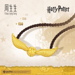 Chow Sang Sang 周生生 999 Pure Gold Harry Potter Snitch Necklace for Women & Men 45cm 92855Z