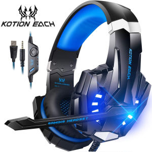 KOTION EACH G9000 G2000 G9600 Pro Gaming Headset Noise Cancelling Stereo Deep Bass Headphone with Microphone LED Light for PS4 PUBG Mobile Phone Laptop PC Gamer - Lazada