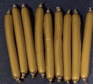 ไส้กรอกแฮมสัตว์เลี้ยง ขนาด15กรัม ไส้กรอกหมา ขนมหมา อาหารหมา ขนมสัตว์เลี้ยง ใช้ผสมอาหารเม็ดหรือให้เป็นรางวัลได้