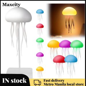LED Gradient Jelly Fish Light RGB Jellyfish Dancing Leg Light Rechargeable Ambient Night Light for Bedrooms Living Room