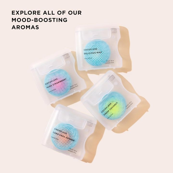 Cocofloss%20Woven%20Dental%20Floss,%20Dentist-Designed%20Oral%20Care,%20Strawberry%20Scent,%20Waxed,%20Expanding,%20Kid-Friendly%20String%20Floss%20with%20Coconut%20Oil,%203%20Spools%20(33%20yd%20Each)%20-%20Image%202