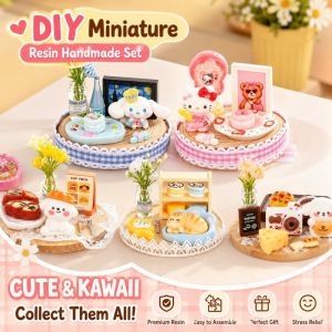 Kuromi DIY Miniature Landscape Ornament Kit Kids Educational Toy Cute Resin Desktop Decoration