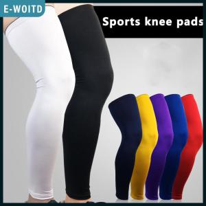 E-WOITD  1Pcs Full Leg Sleeves Long Compression Leg Sleeve Knee Sleeves Protect Leg For Man Women Basketball Cycling Football Running