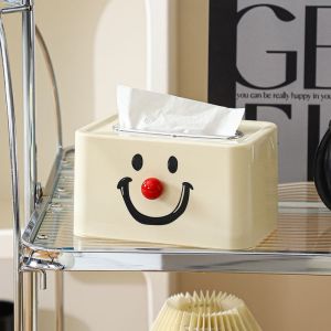 JEHUA Creative Clown Tissue Box Plastic Cute Paper Holder Gift with Spring Tissue Case Cover Household