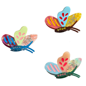 กิ๊บหนีบผมธีมเจ้าหญิงรูปผีเสื้อแสนน่ารักกิ๊บติดผมที่ติดผมรูปผีเสื้อยึดมั่นกิ๊บผมสำหรับเด็กผู้หญิง