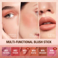 O.TWO.O Makeup Blush Cream Stick 6 Colors Waterproof Long-lasting Lip Cheek Eye Multi-use Stick Mousse Glow Colour Bounce Make-up for Women. 