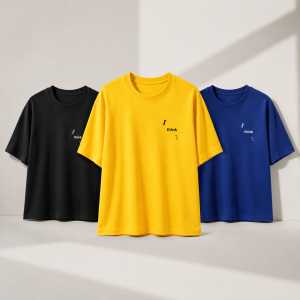 Mens Plus Size Minimal Text Graphic T-Shirt Oversized Casual Crew Neck Short Sleeve Top OS467