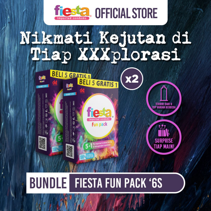 Fiesta Fun Pack 6 pcs x 2 - Kondom Berbagai Rasa | Lazada Indonesia
