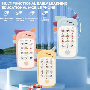 Multifunctional Early Education Mobile Phone Music Toys Bite Toy Kids Toy Mobile Kids Toddler Phone Baby Phone 0-1 Age Baby Can Chew Bite Music Puzzle Early Education Toys Kids Phone Drop-resistant