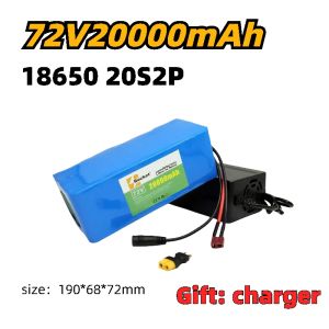 แบตเตอรี่ลิเธียม 72V 20000mAh 1000w BMS พร้อมอุปกรณ์ที่ชาร์จเหมาะใช้กับรถไฟฟ้าสกู๊ดเตอร์/รถจักรยานไฟฟ้