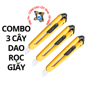 Dao Rọc Giấy Cắt Dây Điện Deli Cao Cấp - Lưỡi Dao SK5 Sắc Bén 18mm