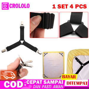 Penjepit Sprei/Jepitan Ujung Sprei/Pengait Ujung Sprei/Karet Penjepit Ujung Sprei seprai/ Pengait Penjepit Sprei kasur ujung seprei sudut alat karet / GCDHome Penjepit Ujung Sprei Kasur Bed Clip Holder 4PCS - FS-1809