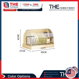 THE L38/40cm Multi-Layers Dish Drainer Rack Organizer With Cover Kitchenware Storage Cabinet