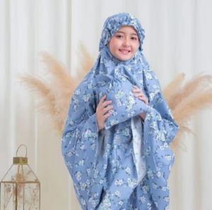 "COD"MUKENAH ANAK TANGGUNG 2in1 MOTIF BUNGA MATERIAL KATUN MIKRO TERBARU 2025