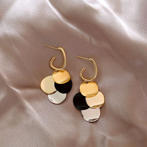 Frascati Khuyên Tai Mặt Dây Chuyền Tua Rua Tròn Đơn Giản Thiết Kế Mới Hàn Quốc Trang Sức Thời Trang Phụ Kiện Làm Việc Thanh Lịch Hàng Ngày Cho Nữ