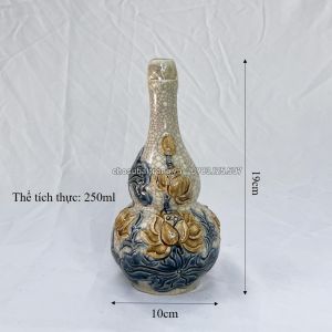 Có video - Nậm thờ rạn nổi kỹ  sen 2 bầu (VIP) - đồ thờ cúng