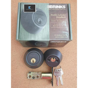 LOC-DB-2502-113 Brinks Double Cylinder Deadbolt Black Matte Oil Rubbed Finish Door Lock Gembok Pintu 门锁