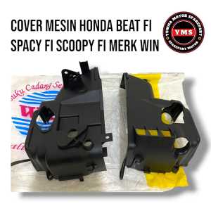 cover tutup mesin atas bawah honda beat fi scoopy fi vario fi 110 satu set + tutup kipas kondom blok beat fi stater kasar kondom blok mesin beat stater kasar kondom blok seher beat stater kasar