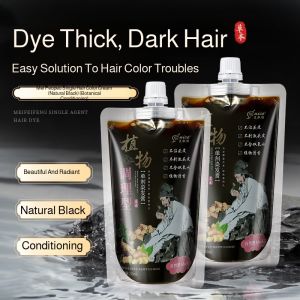🔥HOT🔥【Quick Coloring】Polygonum Multiflorum and Ginseng Pure Gray-Covering Hair Dye/ Single-Dose Hair Color Cream for Women/Plant-Based Pure Gray-Covering Hair Dye/Natural Black Natural Non-Irritating Hair Color Cream/Ammoni
