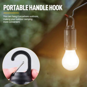 Outdoor Camping light Retro camping lantern portable waterproof Tent camp lamp 3 Lighting modes Tungsten Light Tent Lamp with Clip Hook