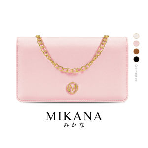 Mikana Kikue Chain Sling Long Wallet for Women with phone card holder pouch clutch bag gift for her