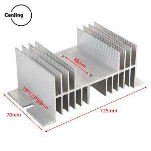 💖【Special price】💖Cjing อลูมิเนียม SINGLE PHASE Solid State Relay SSR HEAT SINK BASE หม้อน้ำ50*125*70mm