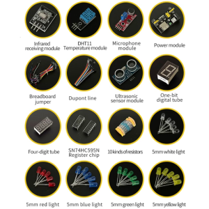 DIY Super Starter Kit for SET R3 Breadboard UN-R3 Control Board LED Diodes Resistors LCD1602 RFID-module- Over 50 Kinds
